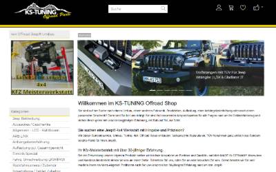 Website preview for K+S KS-TUNING Offroad Parts Küller 4x4 Jeep Werkstatt