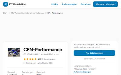 Website preview for CFN-Performance