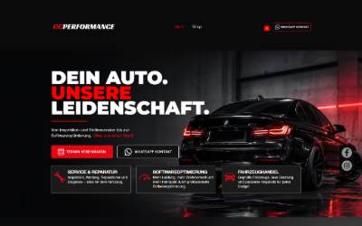 Website preview for CC Performance