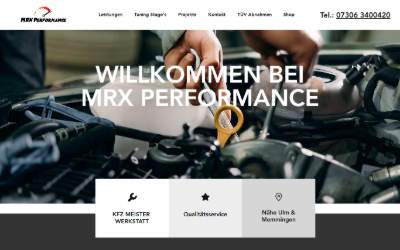Website preview for MRX Performance