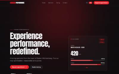 Website preview for Haram Performance GmbH
