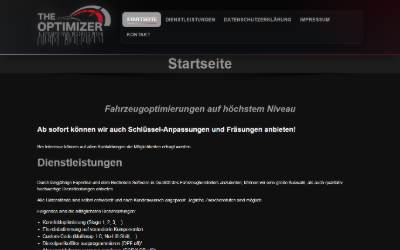 Website preview for The Optimizer