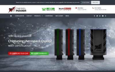 Website preview for H. & N. Electronics GmbH - Dieselpower - Chiptuning