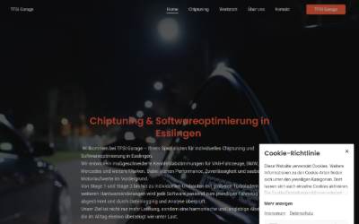 Website preview for TFSI Garage