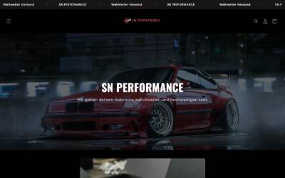 Website preview for SN Performance