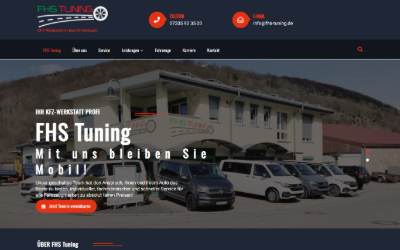 Website preview for FHS Tuning - KFZ Werkstatt