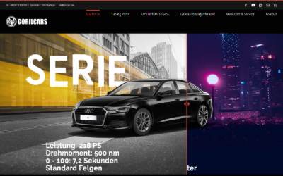Website preview for GORILCARS – Professionelle Softwareoptimierung & Fahrzeughandel | Tuning | Service