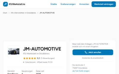 Website preview for JM-AUTOMOTIVE