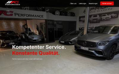 Website preview for FG Performance