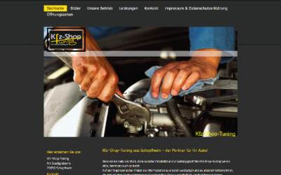 Website preview for Kfz-Shop-Tuning
