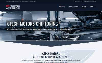 Website preview for CTECH MOTORS - Chiptuning - Verbrauchsoptimierung & Leistungssteigerung vom Profi in Mindelheim