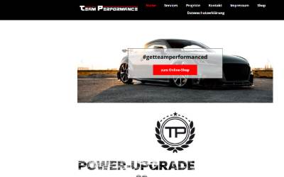 Website preview for Team Performance