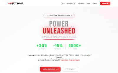 Website preview for KF Tuning