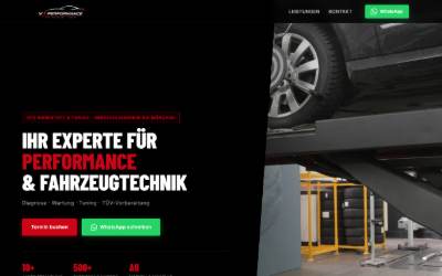 Website preview for v1 Performance - Kfz Werkstatt & Tuning in Oberschleißheim