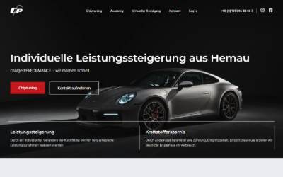 Website preview for chargerPerformance - Chiptuning Hemau
