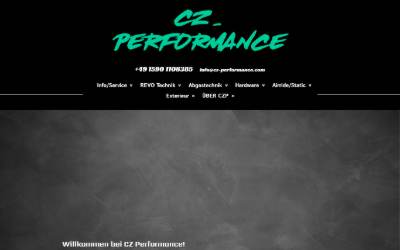 Website preview for CZ Performance
