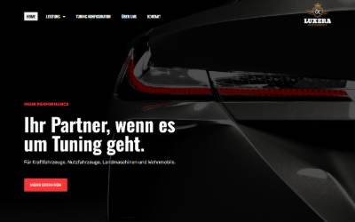Website preview for LUXERA PERFORMANCE - Chiptuning und Motorreinigung