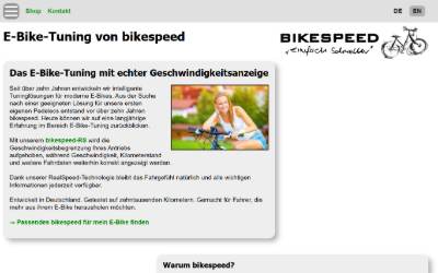 Website preview for bikespeed