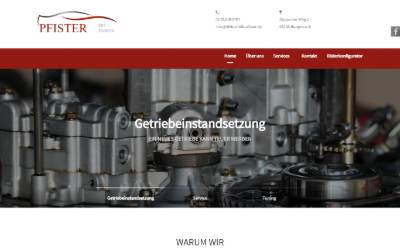 Website preview for Pfister Chiptuning