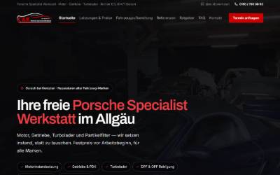 Website preview for C&K - Freie Porsche Werkstatt & KFZ-Werkstatt