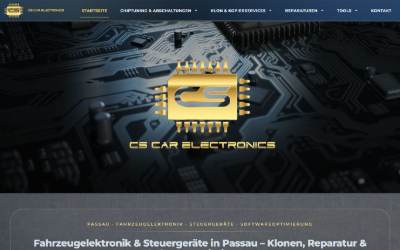 Website preview for CS CAR ELECTRONICS