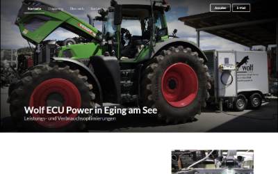 Website preview for Alexander Wolf ECU Power