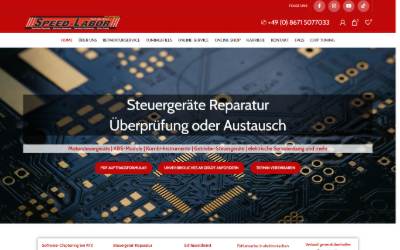 Website preview for Speedlabor - Ihr Spezialist rund um Steuergeräte