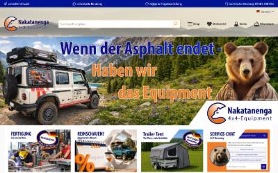Website preview for Nakatanenga 4x4 Equipment GmbH & Co. KG