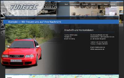 Website preview for Tunetec