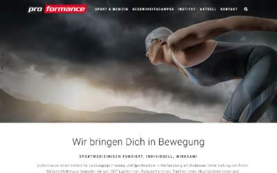 Website preview for proformance-Institut für Leistungsoptimierung