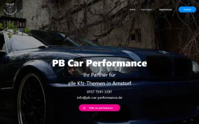 Website preview for PB Car Performance