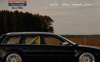 Website preview for Motorsport & Classic Garage