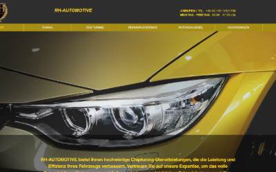Website preview for RH-AUTOMOTIVE