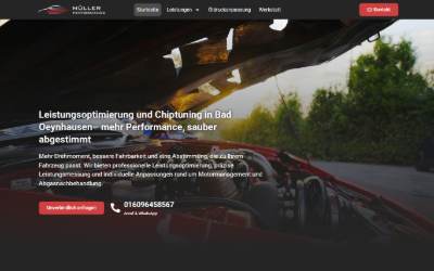 Website preview for Müller Performance