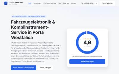 Website preview for TACHO-Team P.W