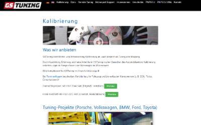Website preview for GSTuning - Prüfstand / Tuning / Support