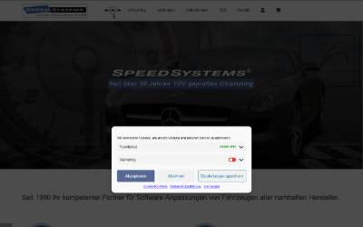 Website preview for SPEEDSYSTEMS