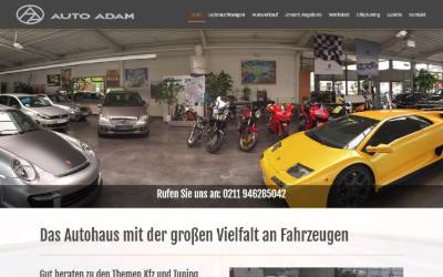 Website preview for Auto Adam Düsseldorf