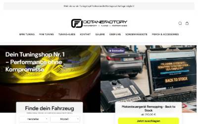 Website preview for OCTANEFACTORY - MINI Tuning