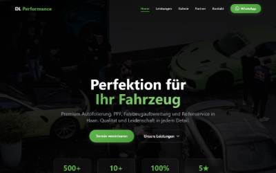 Website preview for DL Performance
