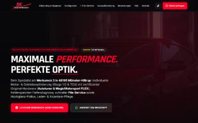 Website preview for SK Performance