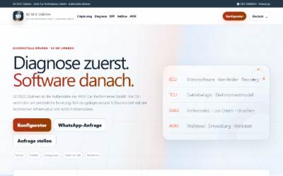 Website preview for SD Software Doc Chiptuning AdBlue EGR DPF Hilfe