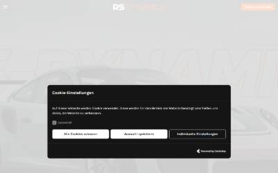 Top of the website for RS-Dynamics KFZ-Meisterbetrieb