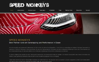 Top of the website for Speed Monkeys - Folierung und Tuning