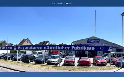 Top of the website for KFZ Dissmann