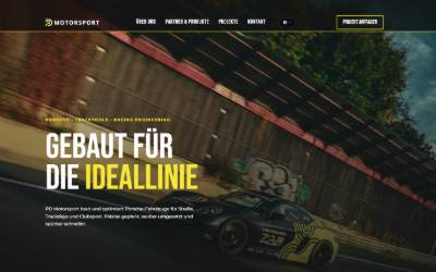 Top of the website for PD Motorsport