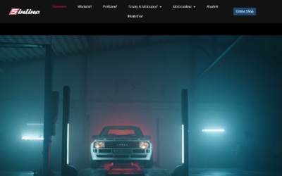 Top of the website for 5inline Motorsport