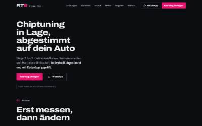 Top of the website for RTS Tuning Lage