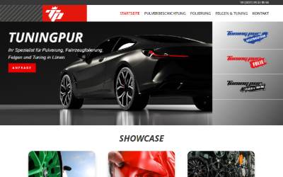 Top of the website for Tuning Pur