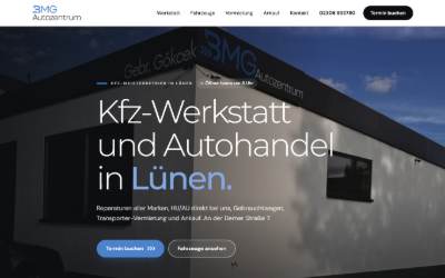 Top of the website for BMG Autozentrum GbR